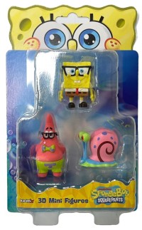 SpongeBob Movie 3D Mini Figures Pack 3 asst.