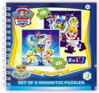 Paw Patrol Mighty Pups Super Paws travel - Σετ 2 μαγνητικών puzzle