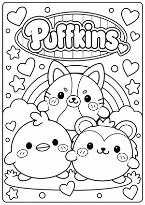 Χρωμοσελίδα Puffkins Surprise